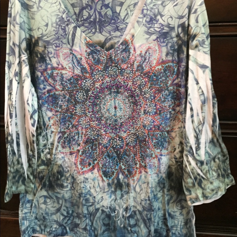 Turquoise bling shirt